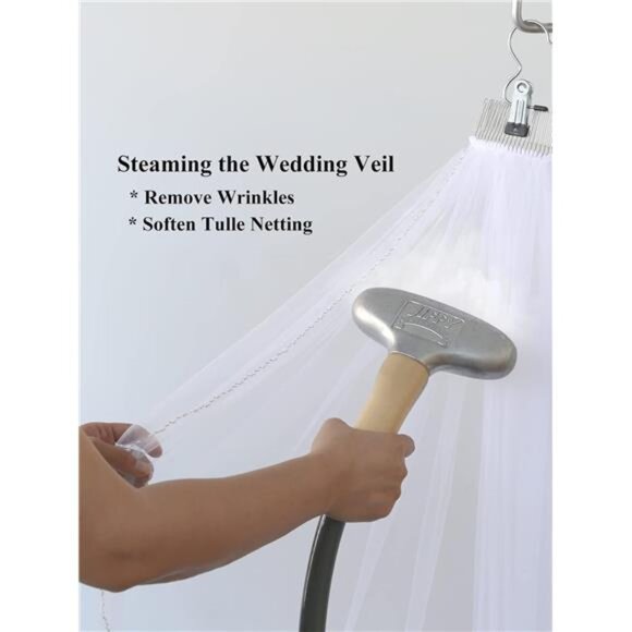 SAMKY 1T 1 Tier Flower Scallop Embroided Lace Pearl Bridal Wedding Veil main image 8